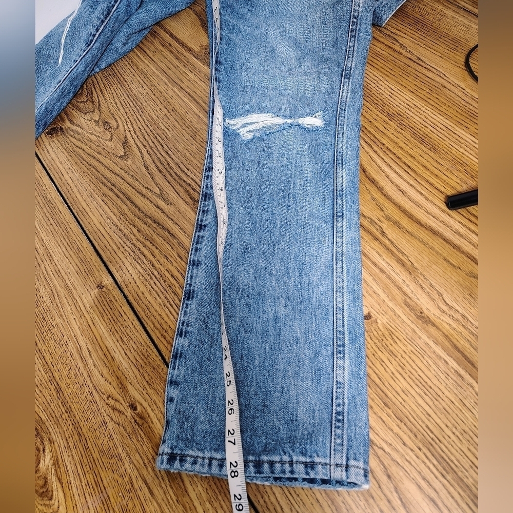 Pistola High-rise Straight Light Blue Distressed Ripped Women's Jeans sz 27/28. - Picture 16 of 16